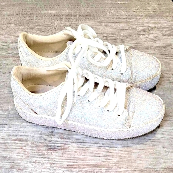 ALDO Etilivia Glitter Shoe Sneakers White size 6 - Picture 3 of 9